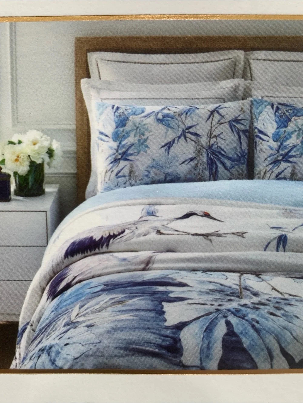 Southern Living Sereena Full Queen Duvet Cover Mini Set Two Shams 100% Cotton
